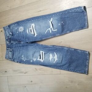 Arizona jean co. highest rise Vintage straight disressed Jean's sz 11 juniors